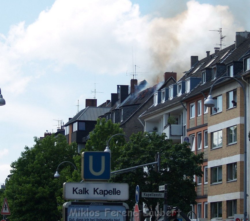 Dachstuhlbrand Koeln Kalk Kalker Hauptstr   P001.JPG